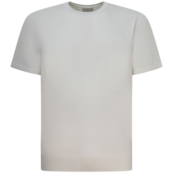 T-shirt in maglia  bianca per uomo