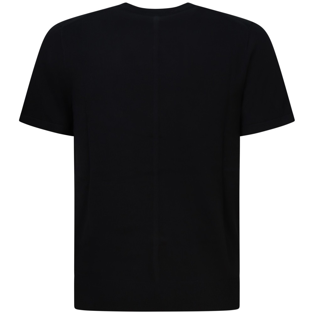 T-shirt in maglia  nera per uomo