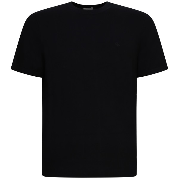 T-shirt in maglia  nera per uomo