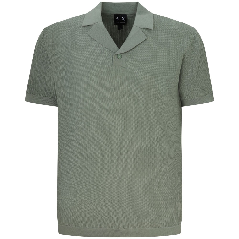 Polo in maglia verde per uomo