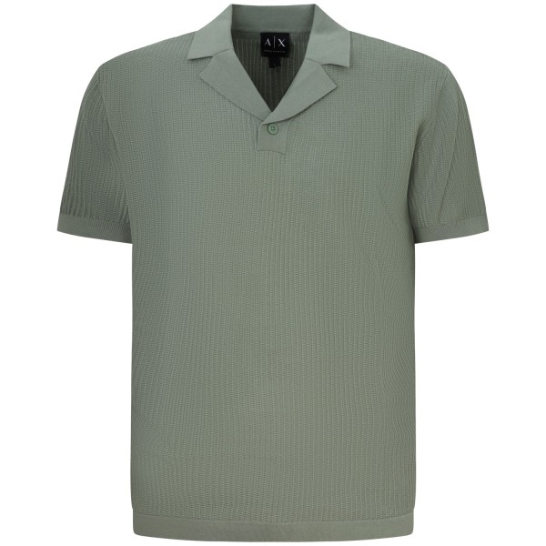 Polo in maglia verde per uomo