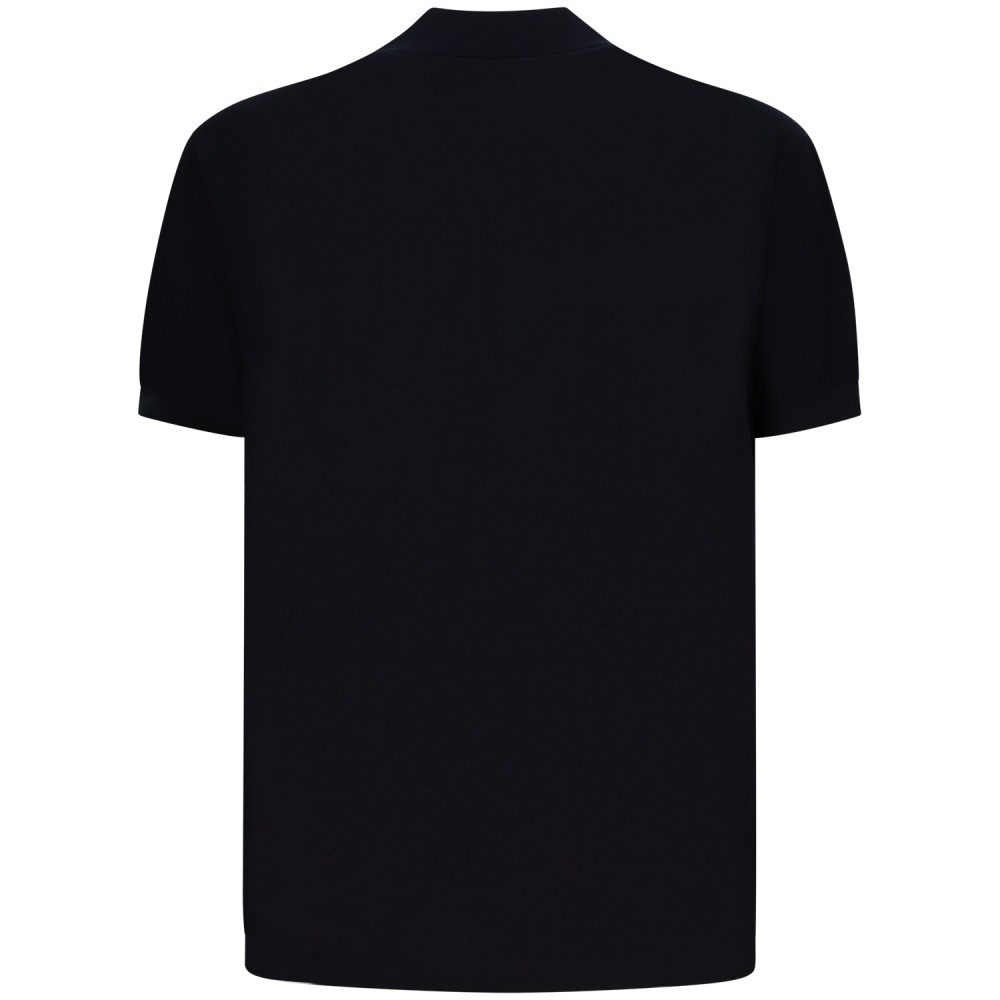 Polo in maglia blu per uomo