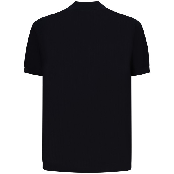 Polo in maglia blu per uomo