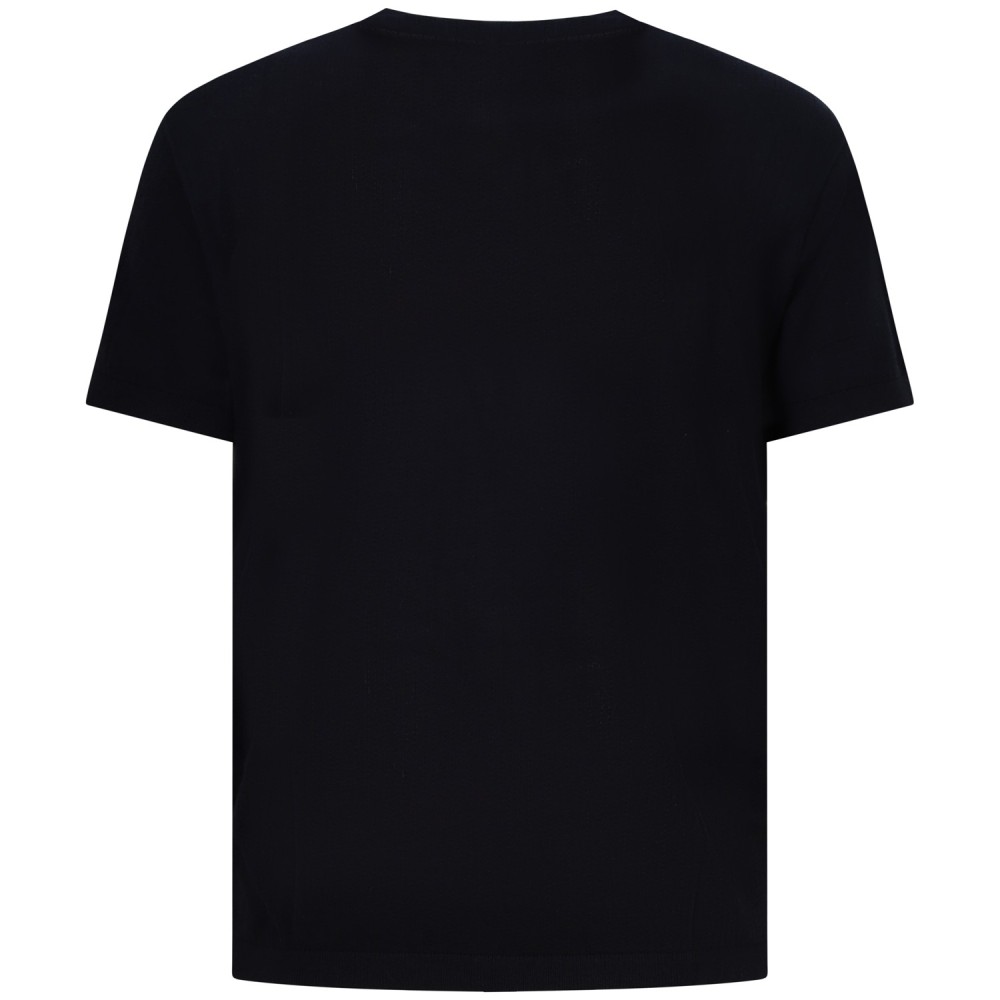 T-shirt  in maglia blu per uomo