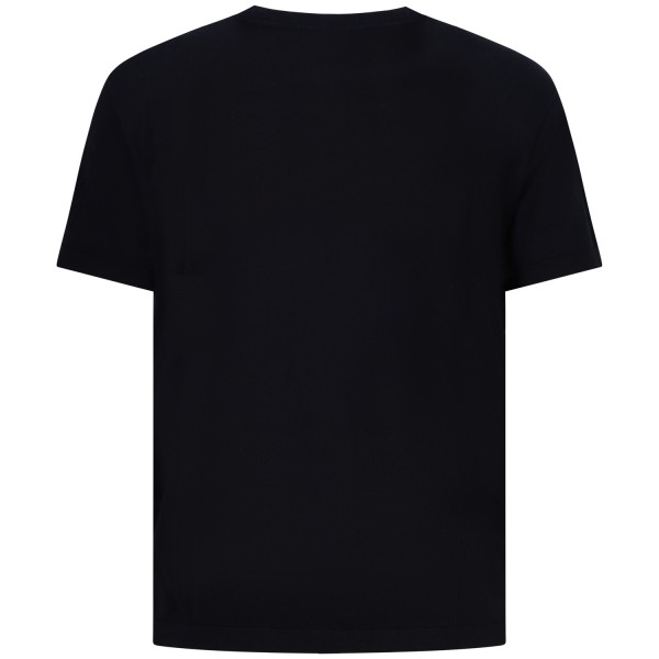 T-shirt  in maglia blu per uomo