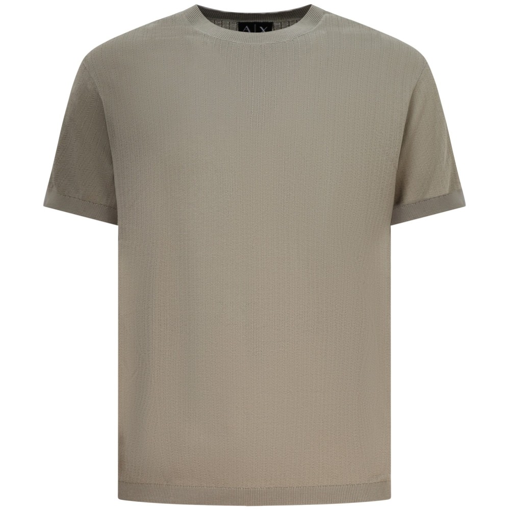 T-shirt  in maglia beige per uomo