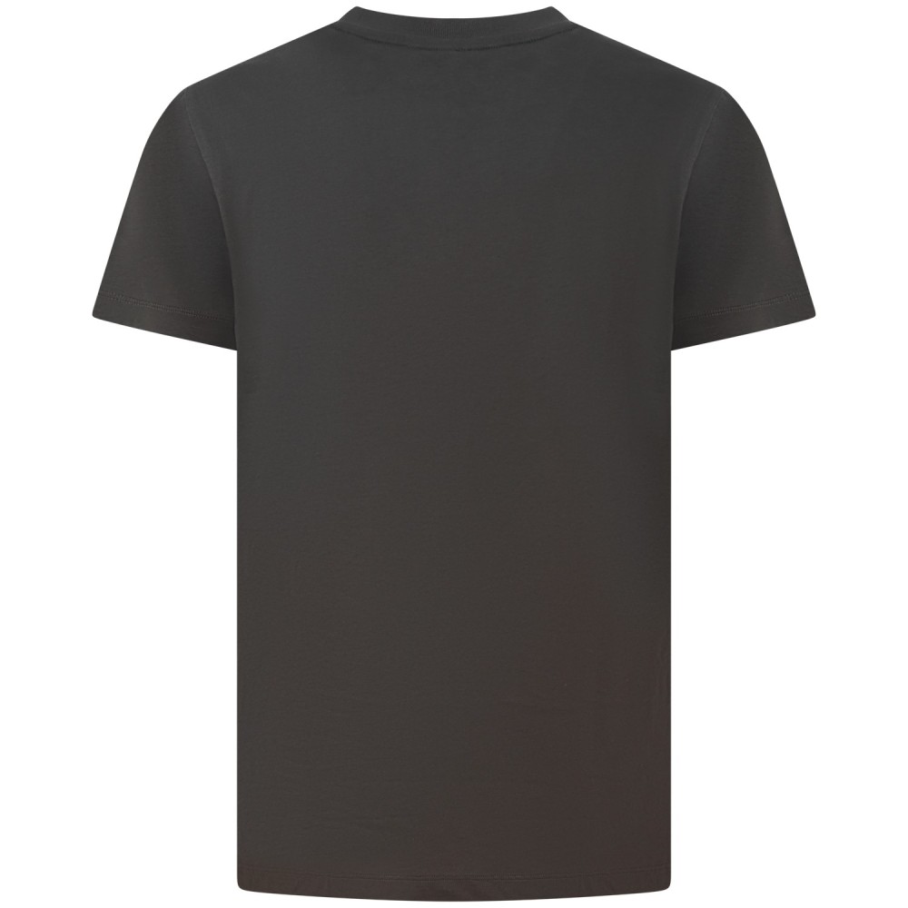 T-shirt verde con logo laterale per uomo