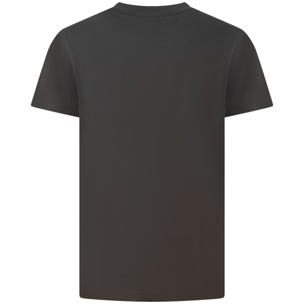 T-shirt verde con logo laterale per uomo