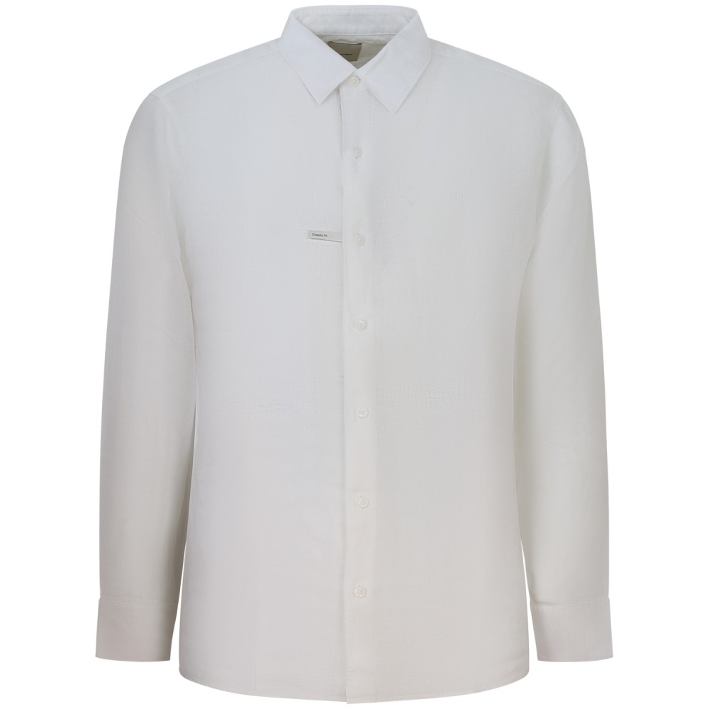 Camicia bianca in lino  per uomo