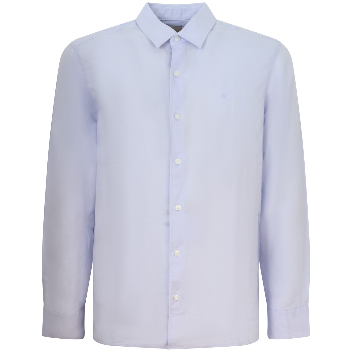 Camicia celeste in lino  per uomo