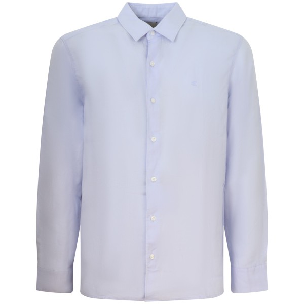 Camicia celeste in lino  per uomo