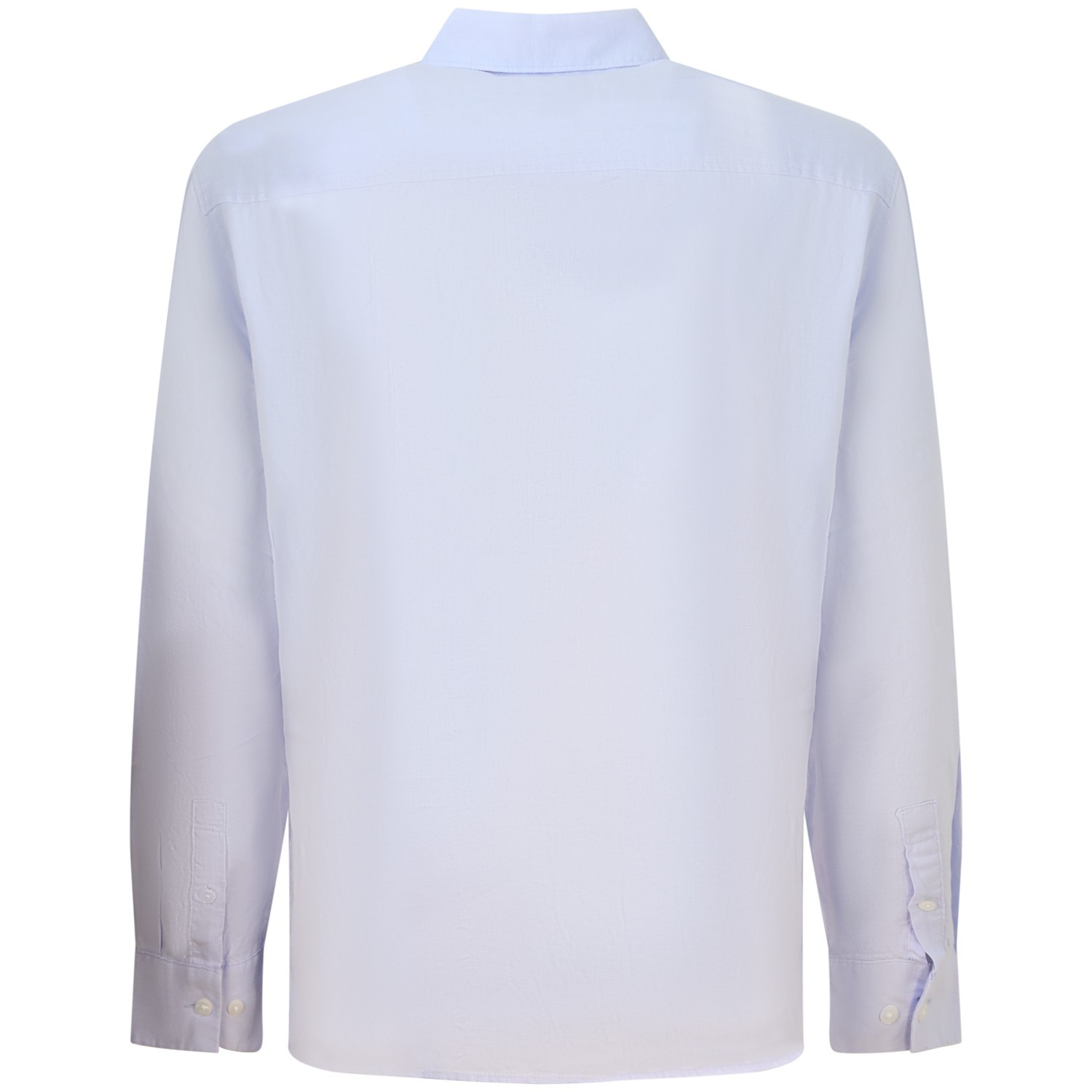 Camicia celeste in lino  per uomo 2