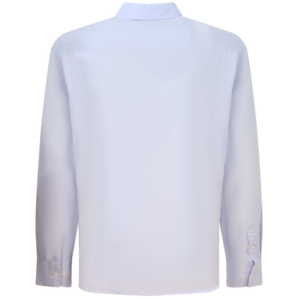 Camicia celeste in lino  per uomo