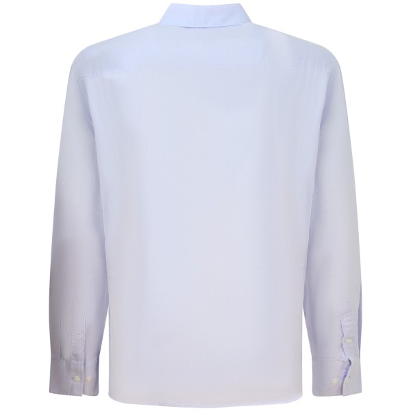 Camicia celeste in lino  per uomo