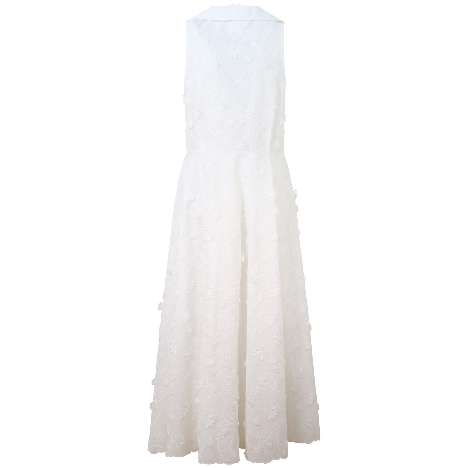Abito bianco ricamato per donna 2