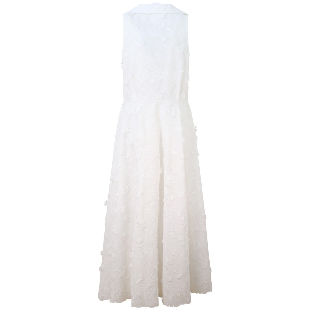 Abito bianco ricamato per donna