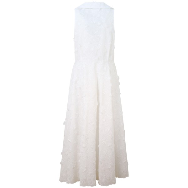 Abito bianco ricamato per donna