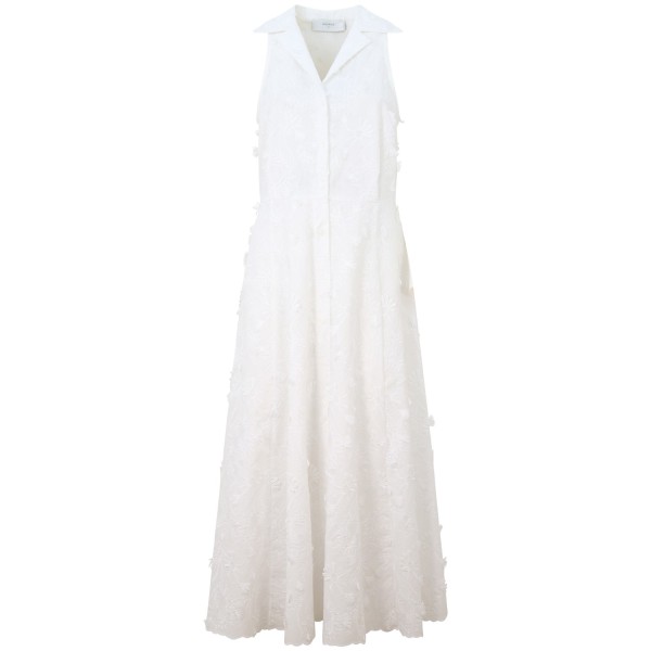 Abito bianco ricamato per donna