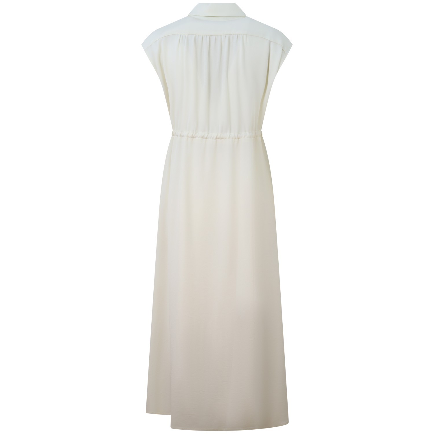 Abito bianco con profili neri per donna 2