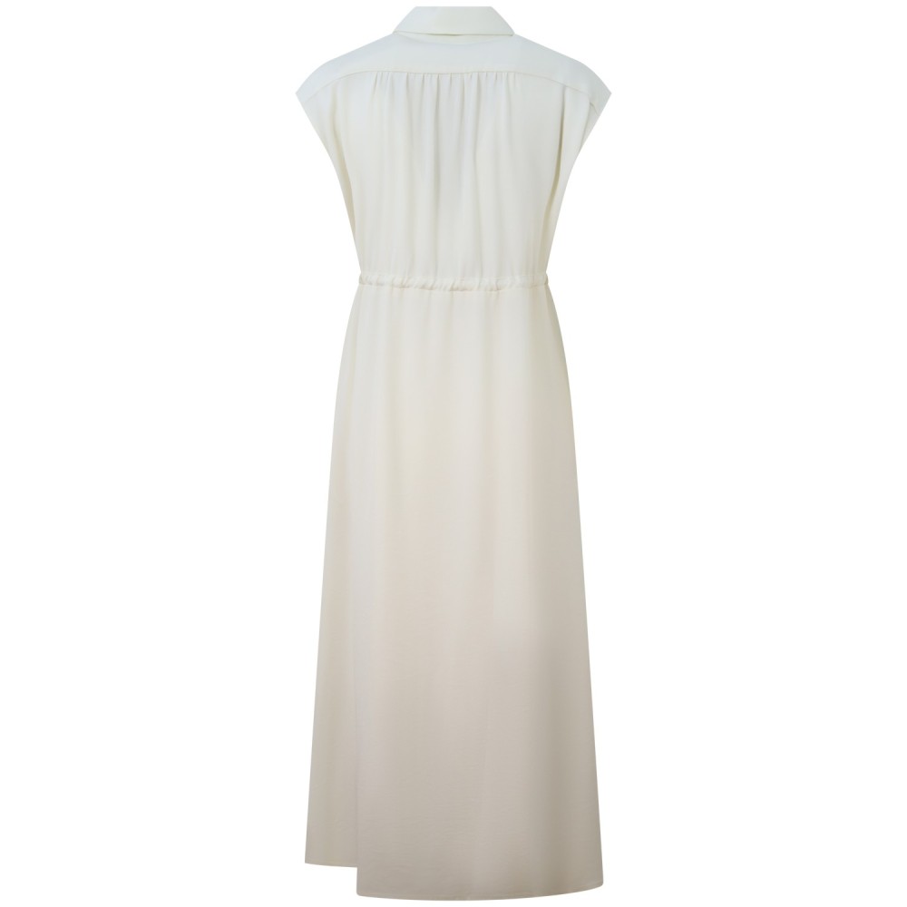 Abito bianco con profili neri per donna