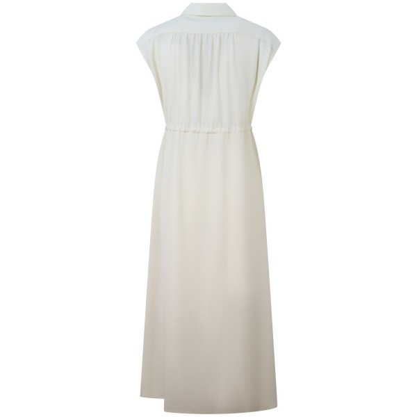 Abito bianco con profili neri per donna