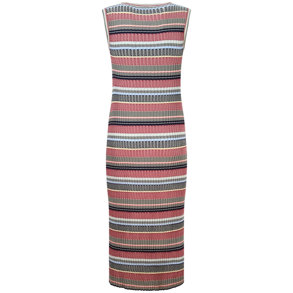 Abito lungo in maglia multicolor per donna