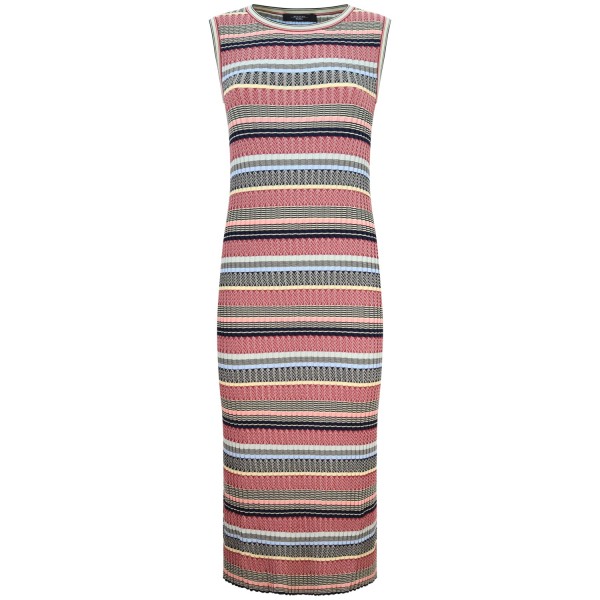 Abito lungo in maglia multicolor per donna