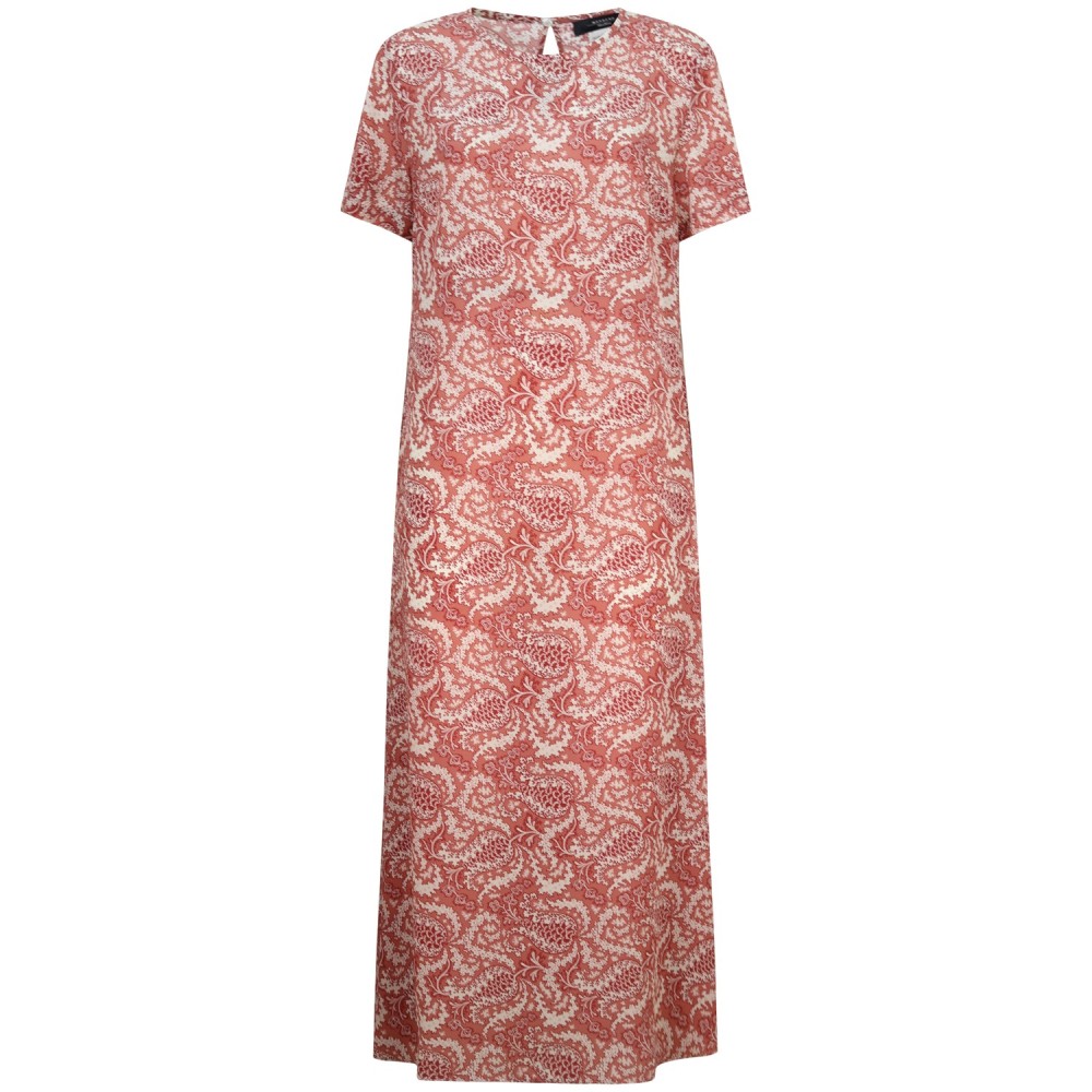 Abito lungo rosa a fantasia  per donna