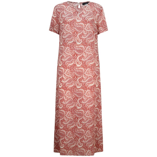 Abito lungo rosa a fantasia  per donna