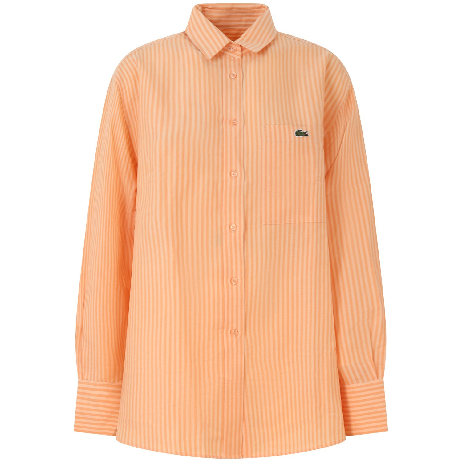 Camicia over arancione per donna