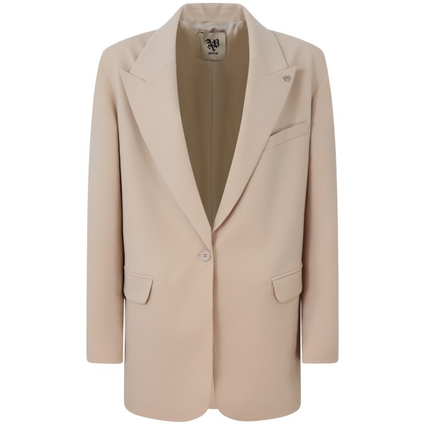 Giacca over 'BELLA' rosa cipria  per donna