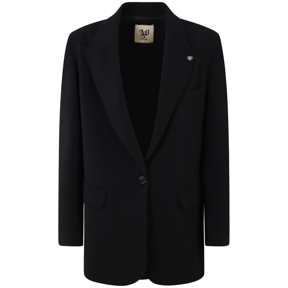 Giacca over 'BELLA' nera per donna