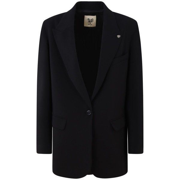 Giacca over 'BELLA' nera per donna