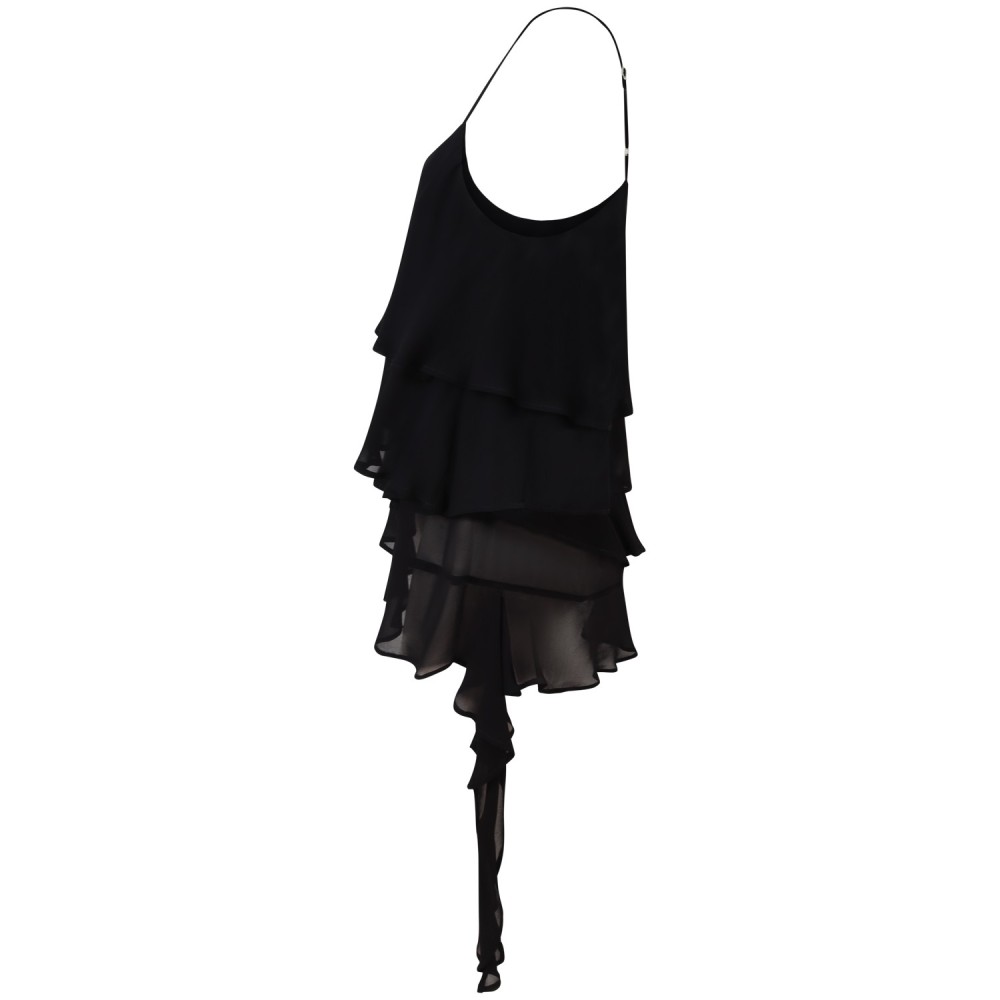 Top 'MARIAN' con balze nero per donna