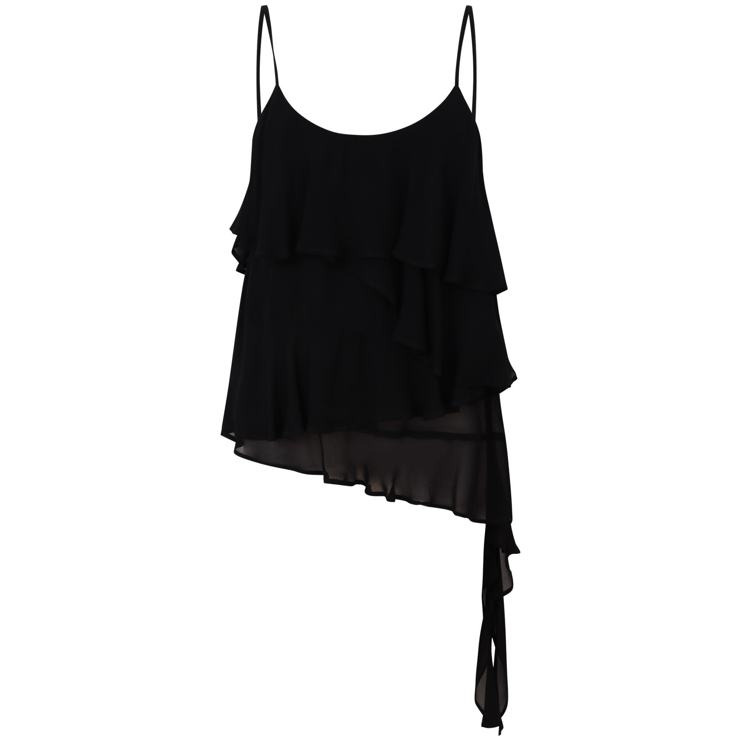 Top 'MARIAN' con balze nero per donna 2