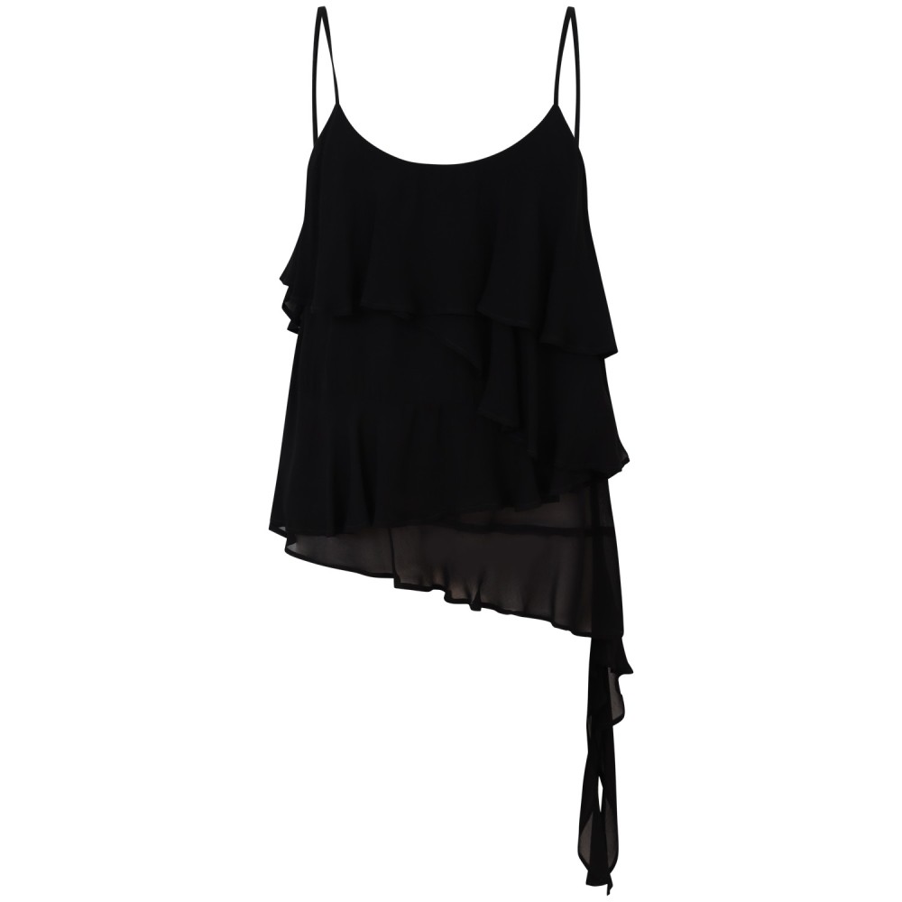 Top 'MARIAN' con balze nero per donna