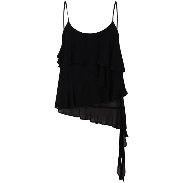 Top 'MARIAN' con balze nero per donna