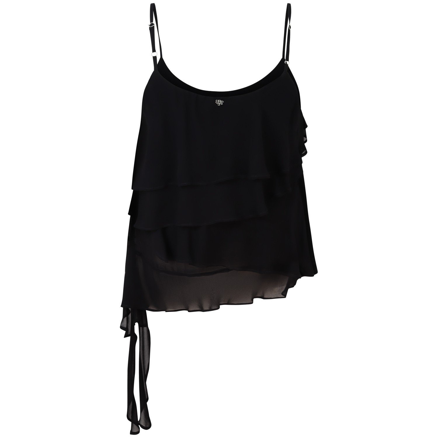 Top 'MARIAN' con balze nero per donna