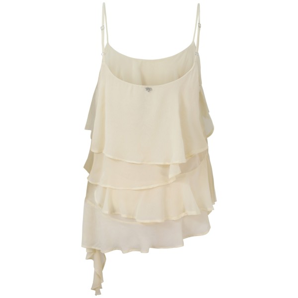 Top 'MARIAN' con balze avorio per donna