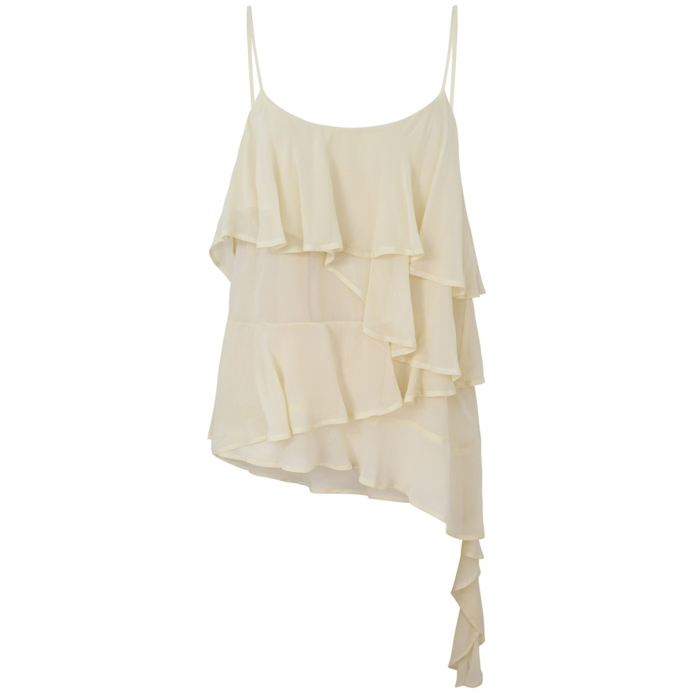 Top 'MARIAN' con balze avorio per donna