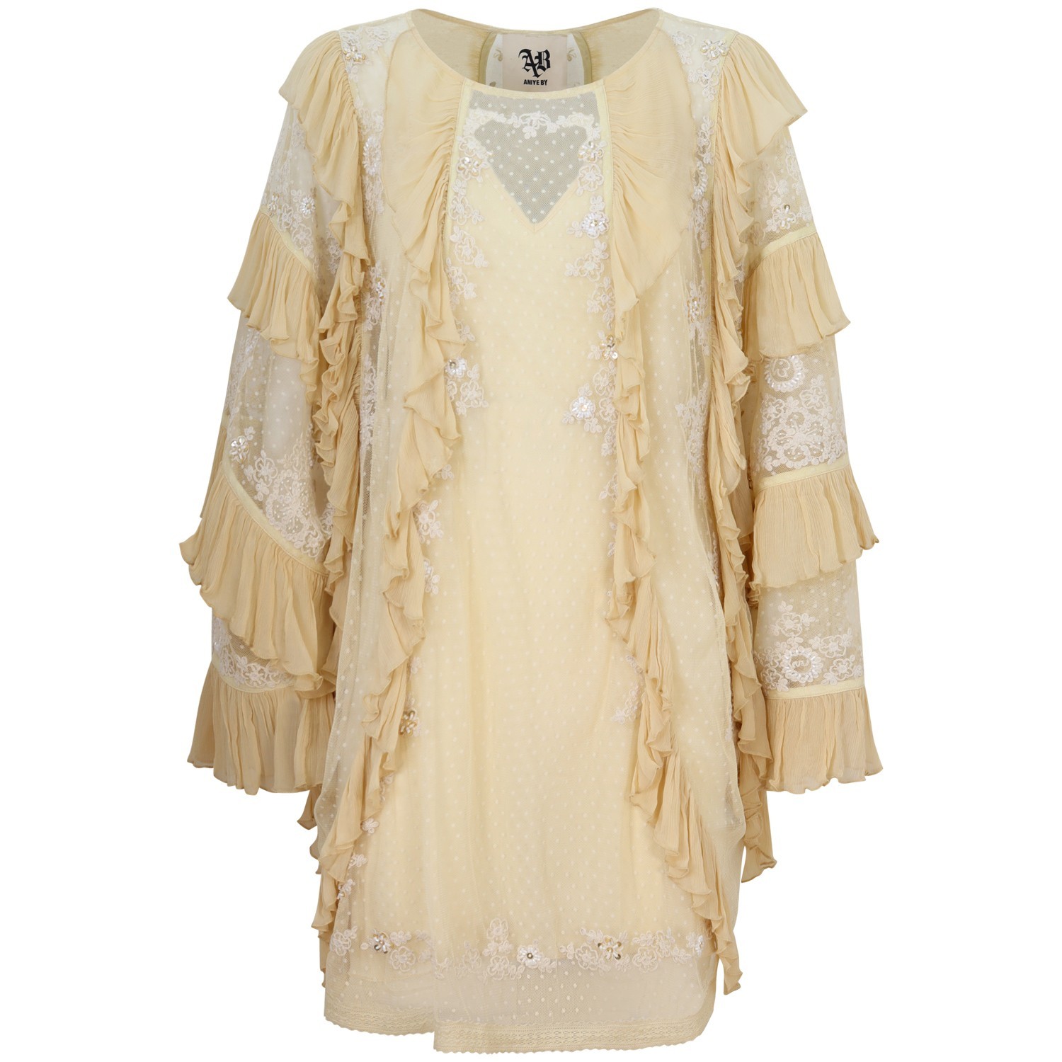 Top 'TAMARA' con balze bianca per donna