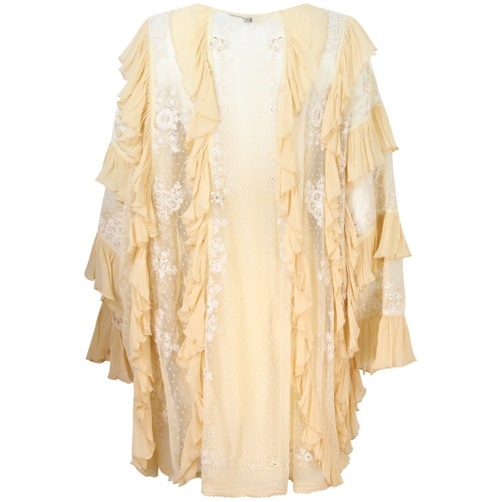 Top 'TAMARA' con balze bianca per donna