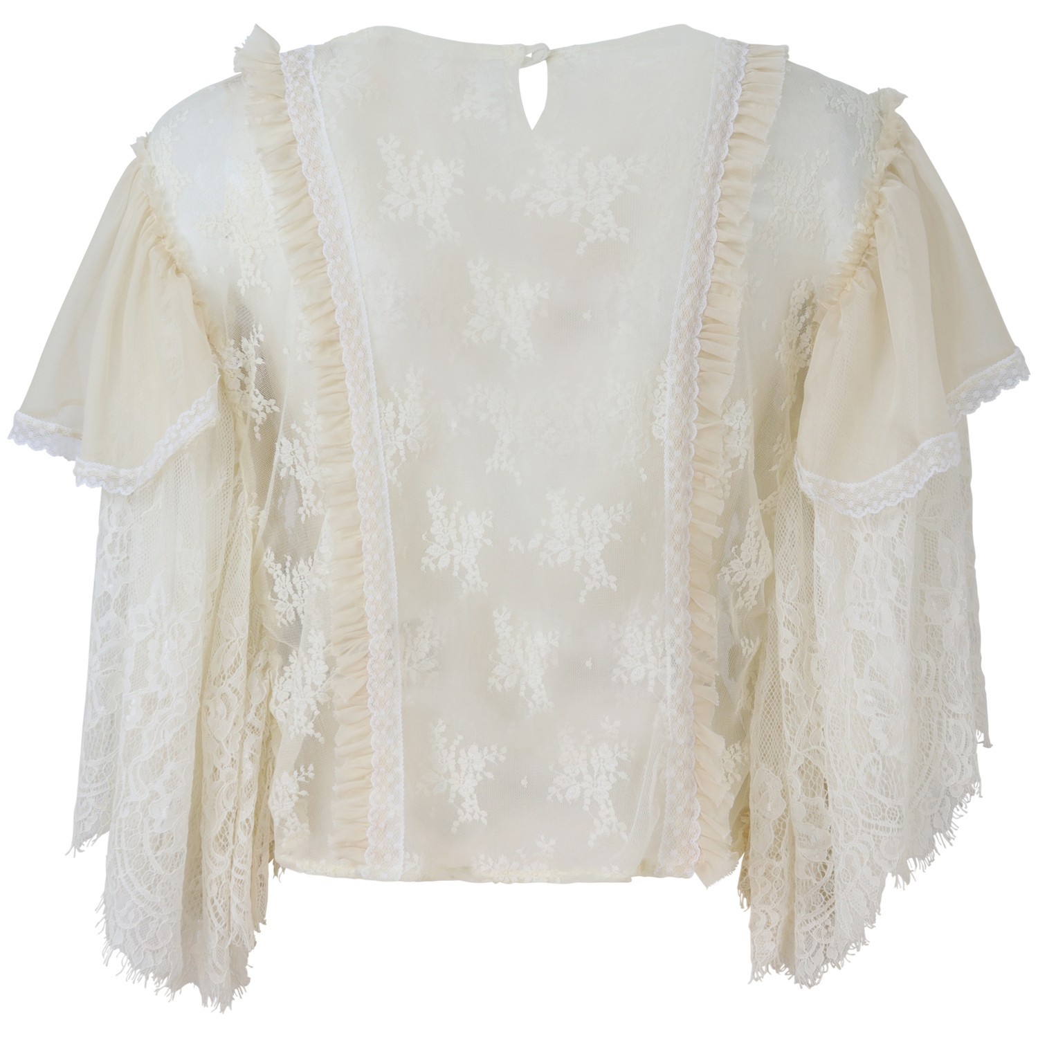 Top 'TAMARA' con balze bianca per donna