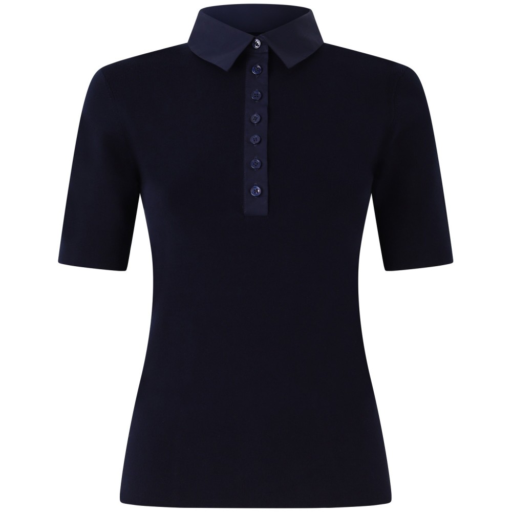 Polo blu  per donna