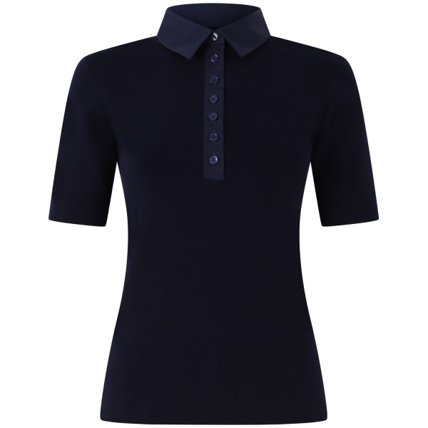 Polo blu  per donna