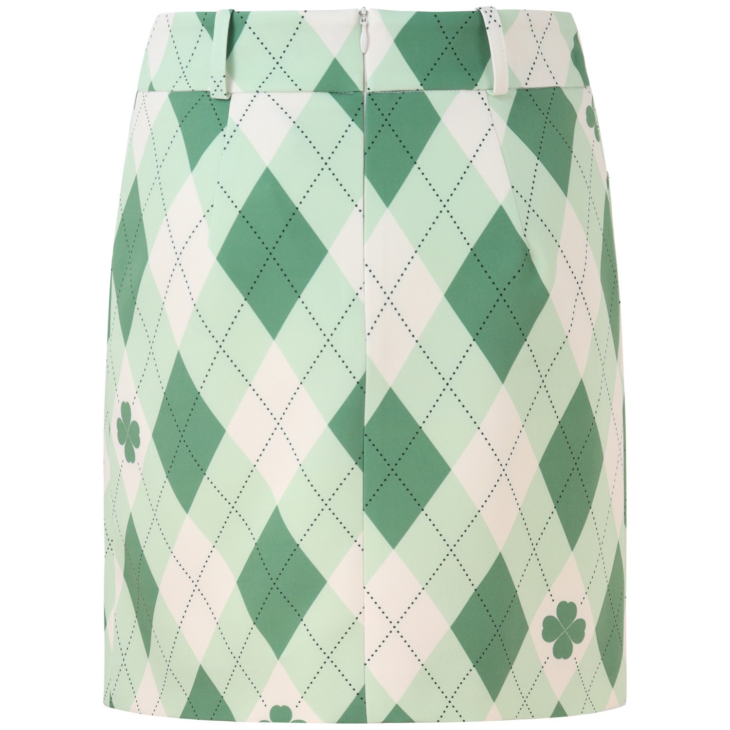 Mini gonna a rombi verde per donna 2