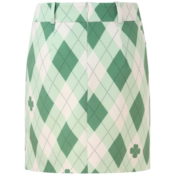 Mini gonna a rombi verde per donna