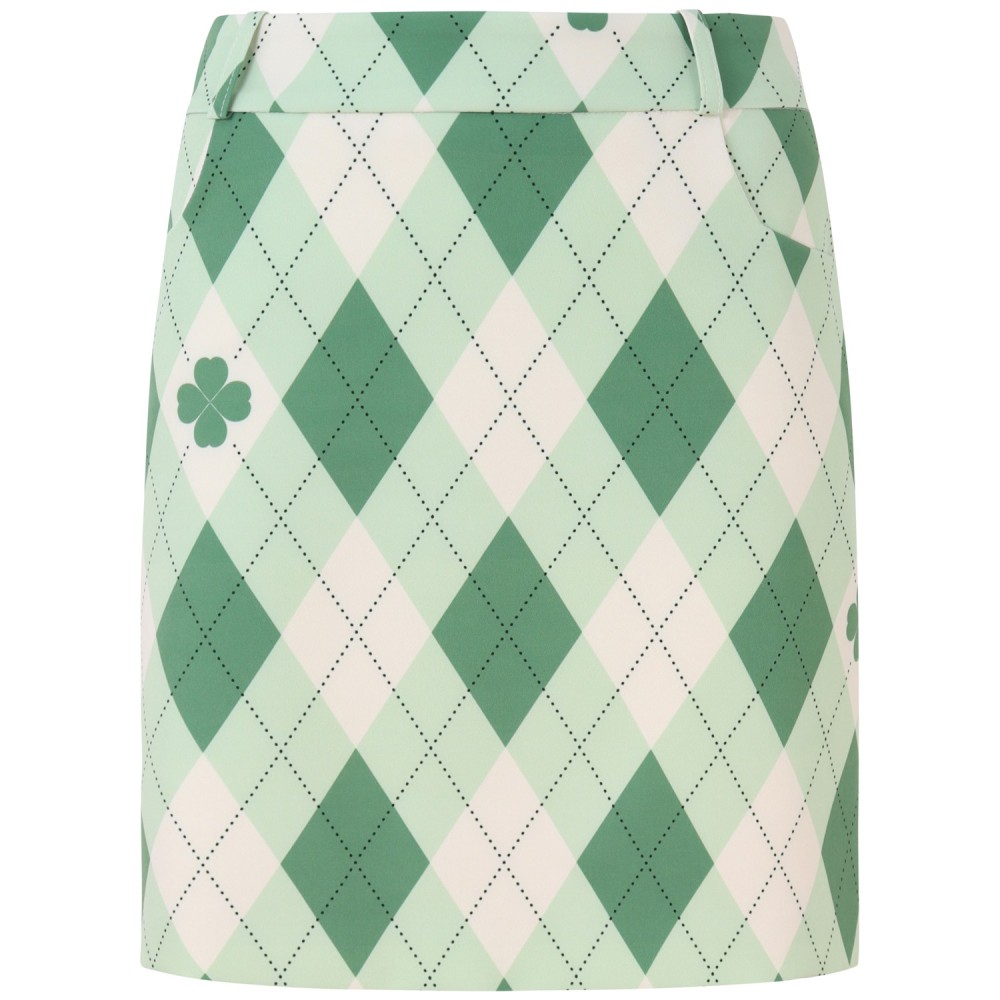 Mini gonna a rombi verde per donna