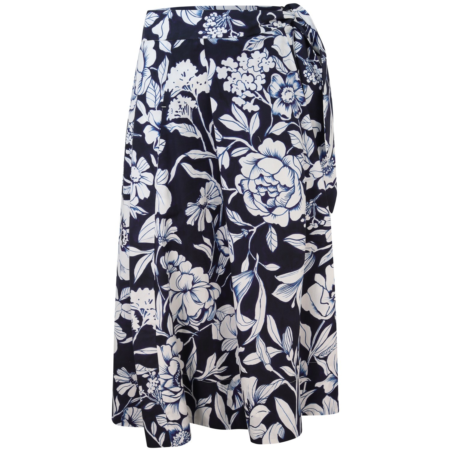 Gonna fantasia floreale blu per donna