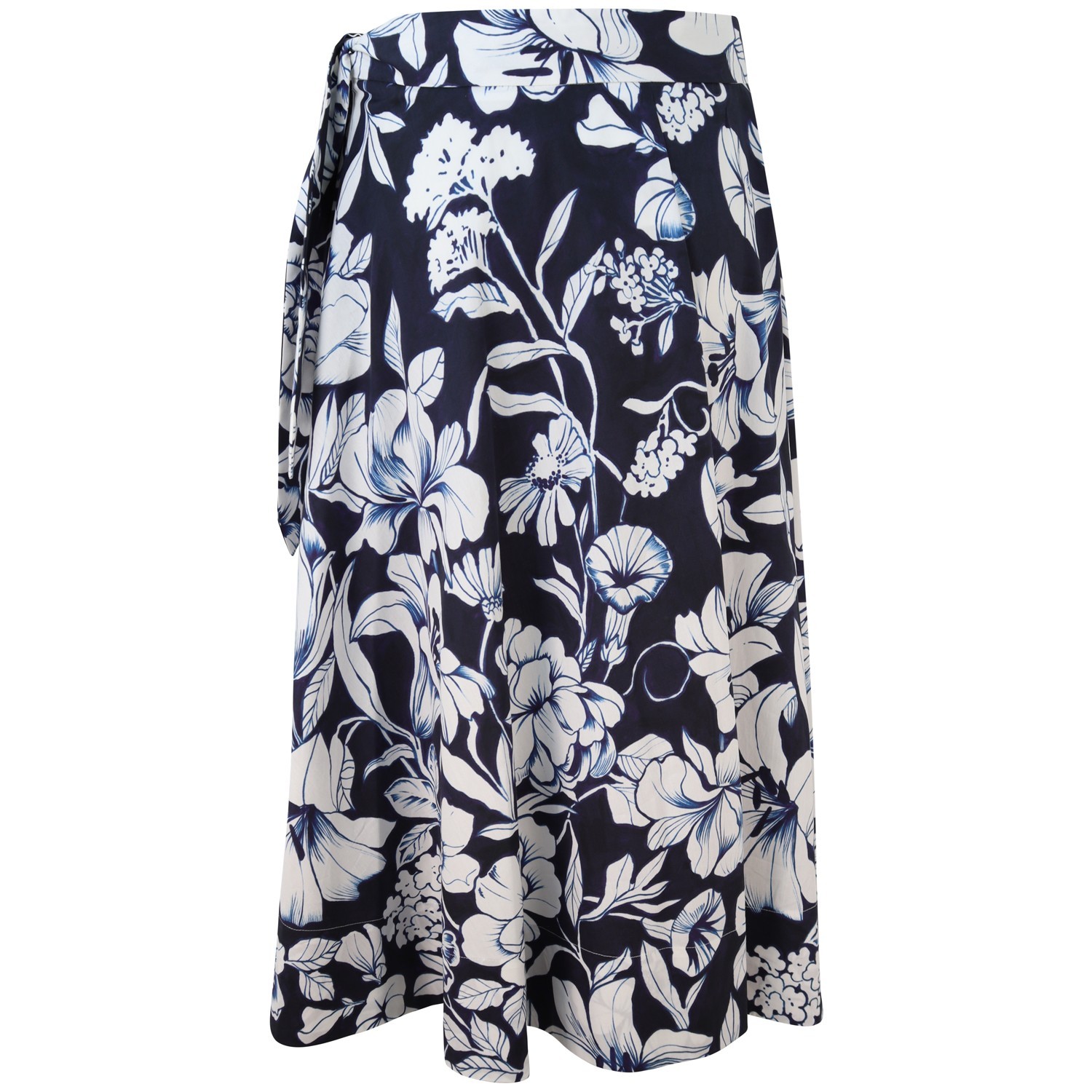 Gonna fantasia floreale blu per donna 2